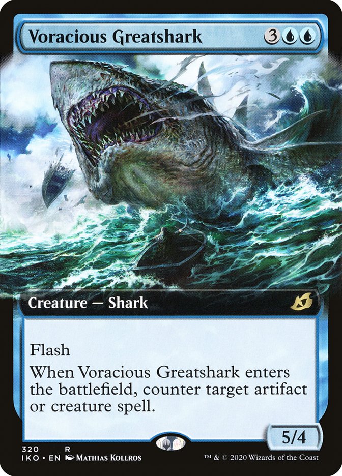 Voracious Greatshark (Extended Art) [Ikoria: Lair of Behemoths] | Card Citadel