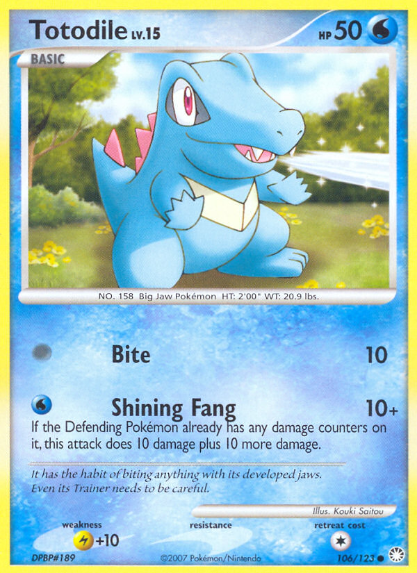 Totodile (106/123) [Diamond & Pearl: Mysterious Treasures] | Card Citadel