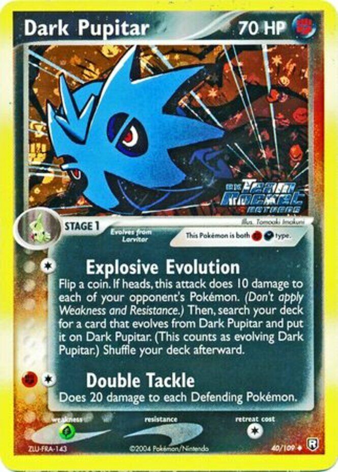 Dark Pupitar (40/109) (Stamped) [EX: Team Rocket Returns] | Card Citadel