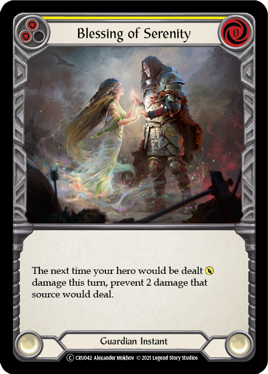 Blessing of Serenity (Yellow) [CRU042] Unlimited Normal | Card Citadel