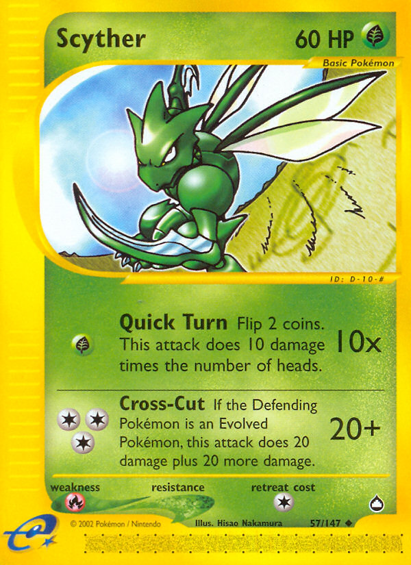 Scyther (57/147) [Aquapolis] | Card Citadel