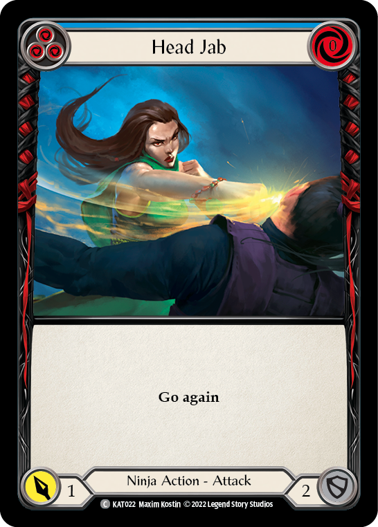 Head Jab (Blue) [KAT022] (Outsiders Katsu Blitz Deck) | Card Citadel