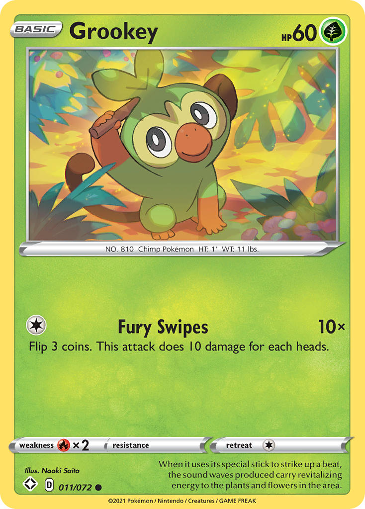 Grookey (011/072) [Sword & Shield: Shining Fates] | Card Citadel