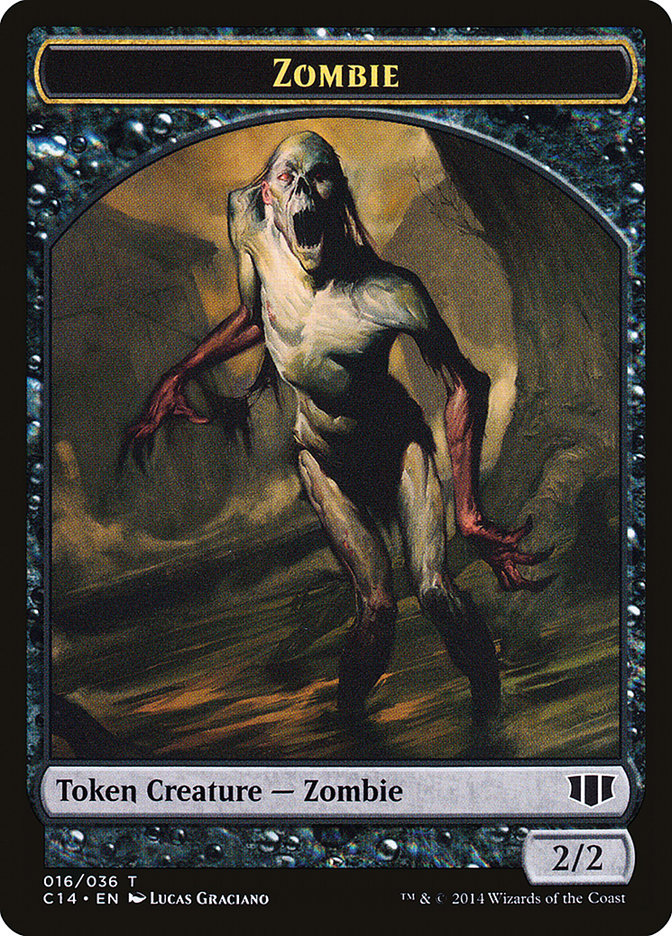 Demon (012/036) // Zombie (016/036) Double-sided Token [Commander 2014 Tokens] | Card Citadel