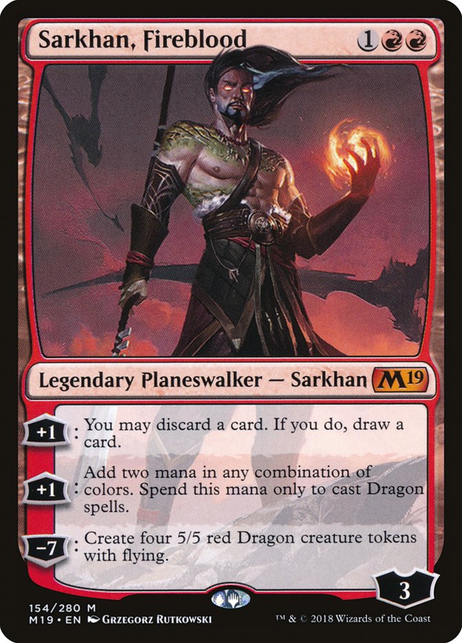 Sarkhan, Fireblood [Core Set 2019] | Card Citadel