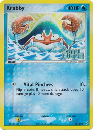 Krabby (54/100) (Stamped) [EX: Crystal Guardians] | Card Citadel