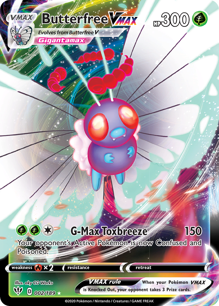 Butterfree VMAX (002/189) [Sword & Shield: Darkness Ablaze] | Card Citadel