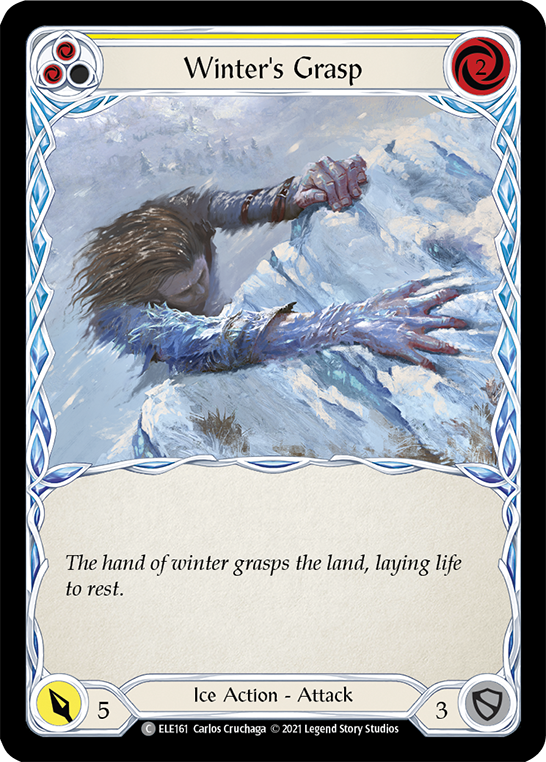 Winter's Grasp (Yellow) [ELE161] (Tales of Aria)  1st Edition Rainbow Foil | Card Citadel