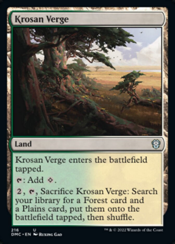 Krosan Verge [Dominaria United Commander] | Card Citadel