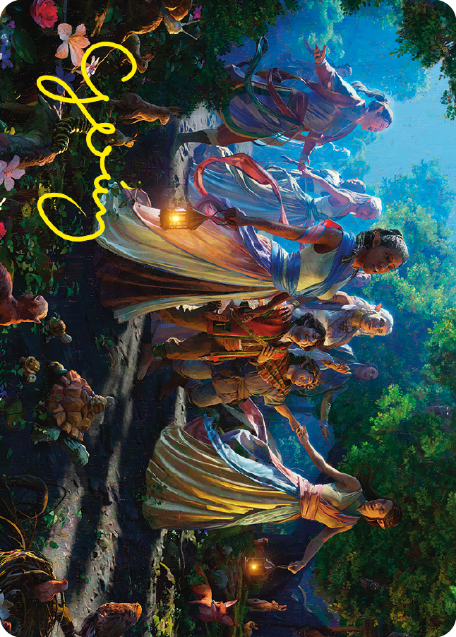 Realm Seekers Art Card (Gold-Stamped Signature) [The Lord of the Rings: Tales of Middle-earth Art Series] | Card Citadel