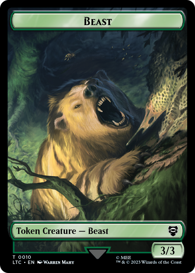 Beast // Treefolk Double Sided Token [The Lord of the Rings: Tales of Middle-Earth Commander Tokens] | Card Citadel