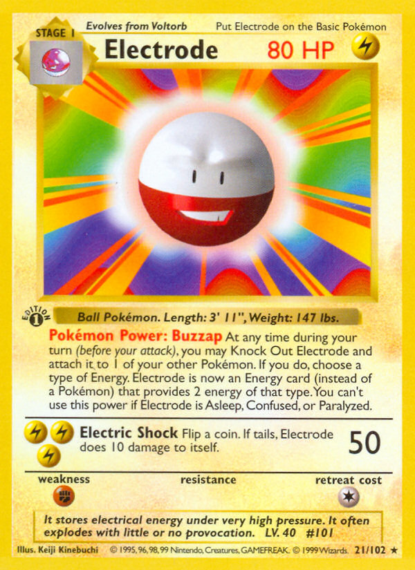 Electrode (21/102) (Shadowless) [Base Set 1st Edition] | Card Citadel