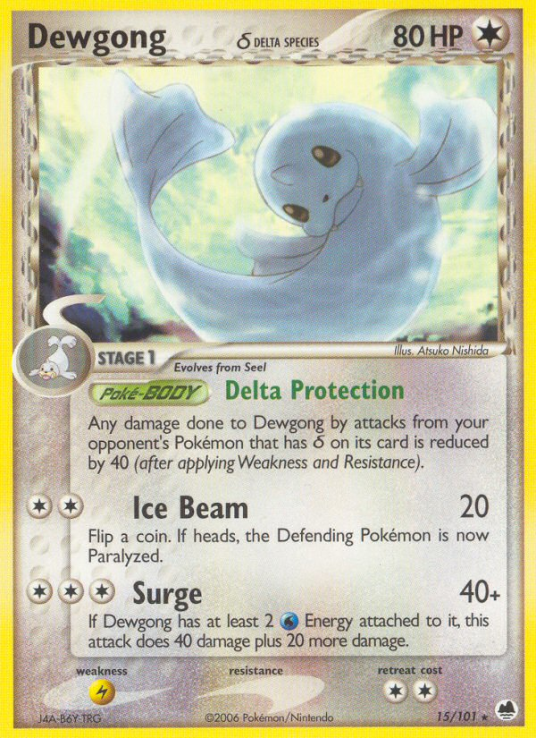 Dewgong (15/101) (Delta Species) [EX: Dragon Frontiers] | Card Citadel