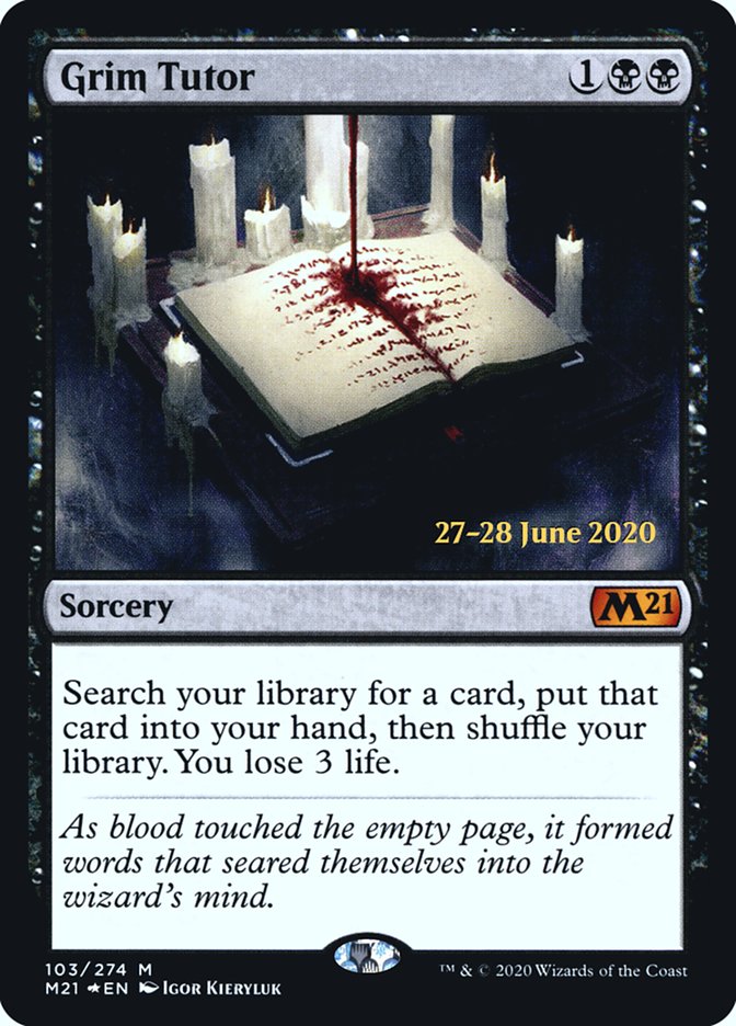 Grim Tutor  [Core Set 2021 Prerelease Promos] | Card Citadel