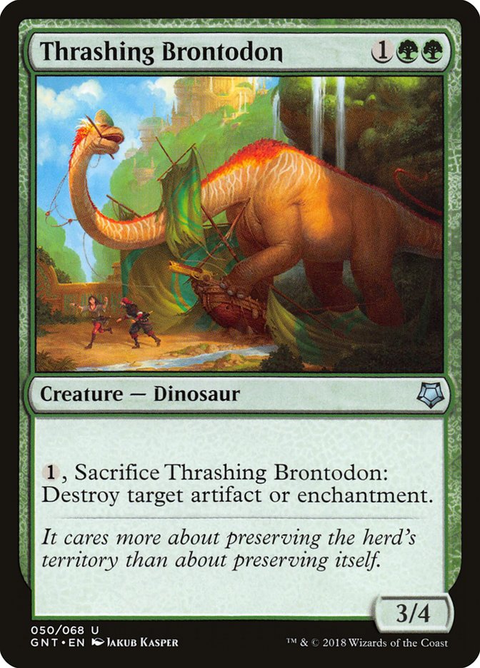 Thrashing Brontodon [Game Night] | Card Citadel
