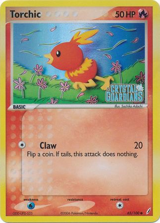 Torchic (65/100) (Stamped) [EX: Crystal Guardians] | Card Citadel