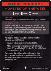 Monster of The Week (Magic Minigame) [Innistrad: Crimson Vow Minigame] | Card Citadel