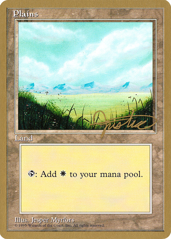 Plains (mj366) (Mark Justice) [Pro Tour Collector Set] | Card Citadel