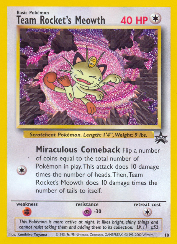 Team Rocket's Meowth (18) [Wizards of the Coast: Black Star Promos] | Card Citadel