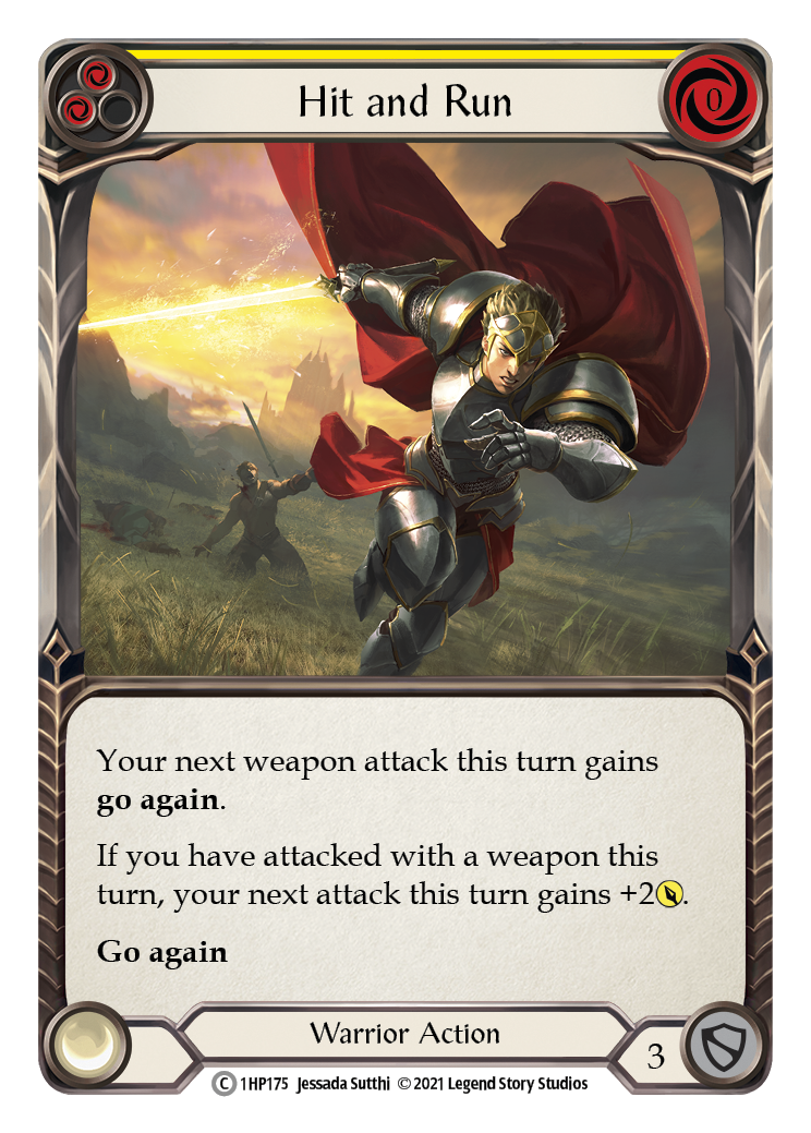 Hit and Run (Yellow) [1HP175] | Card Citadel