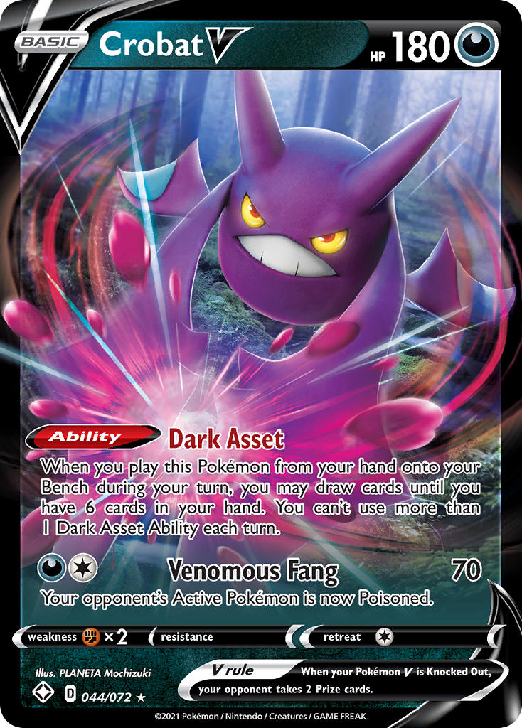 Crobat V (044/072) [Sword & Shield: Shining Fates] | Card Citadel