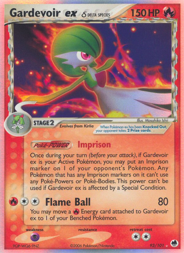 Gardevoir ex (93/101) (Delta Species) [EX: Dragon Frontiers] | Card Citadel