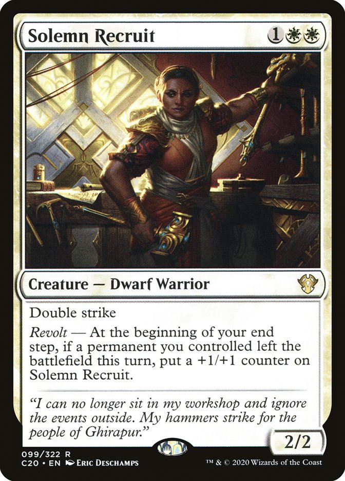 Solemn Recruit [Commander 2020] | Card Citadel