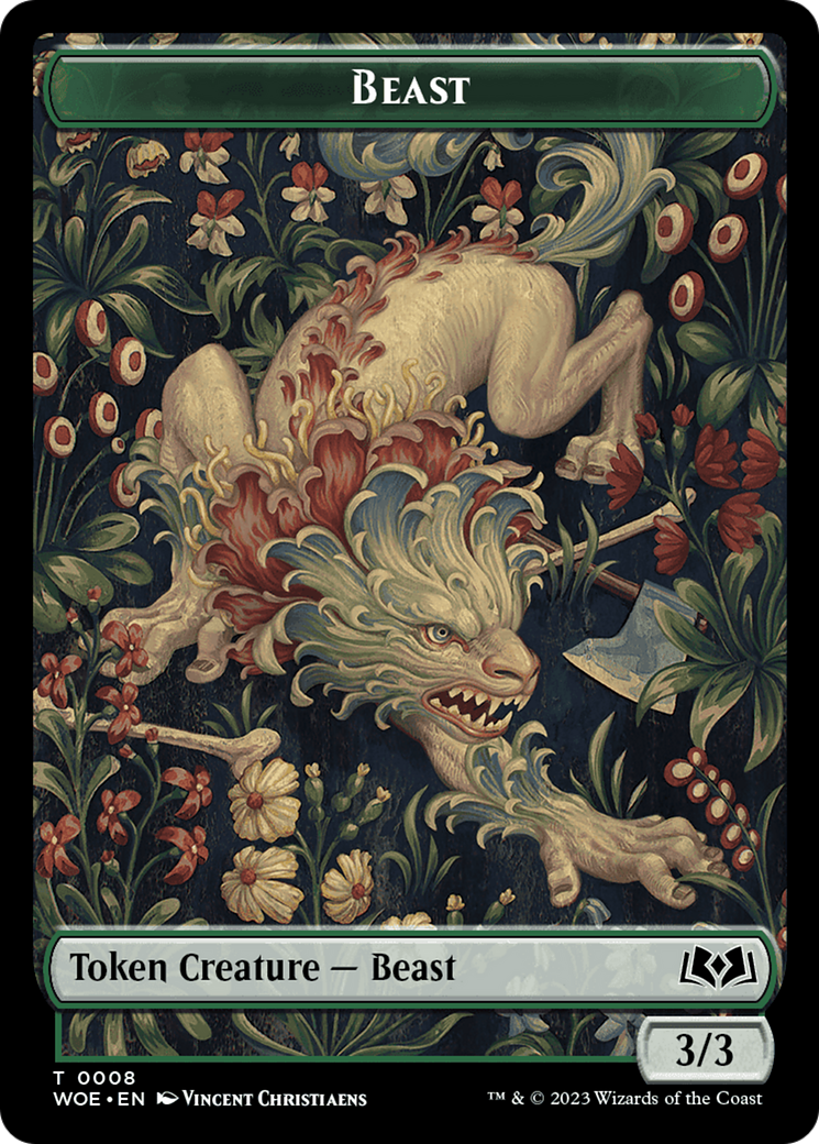 Beast // Food (0010) Double-Sided Token [Wilds of Eldraine Tokens] | Card Citadel