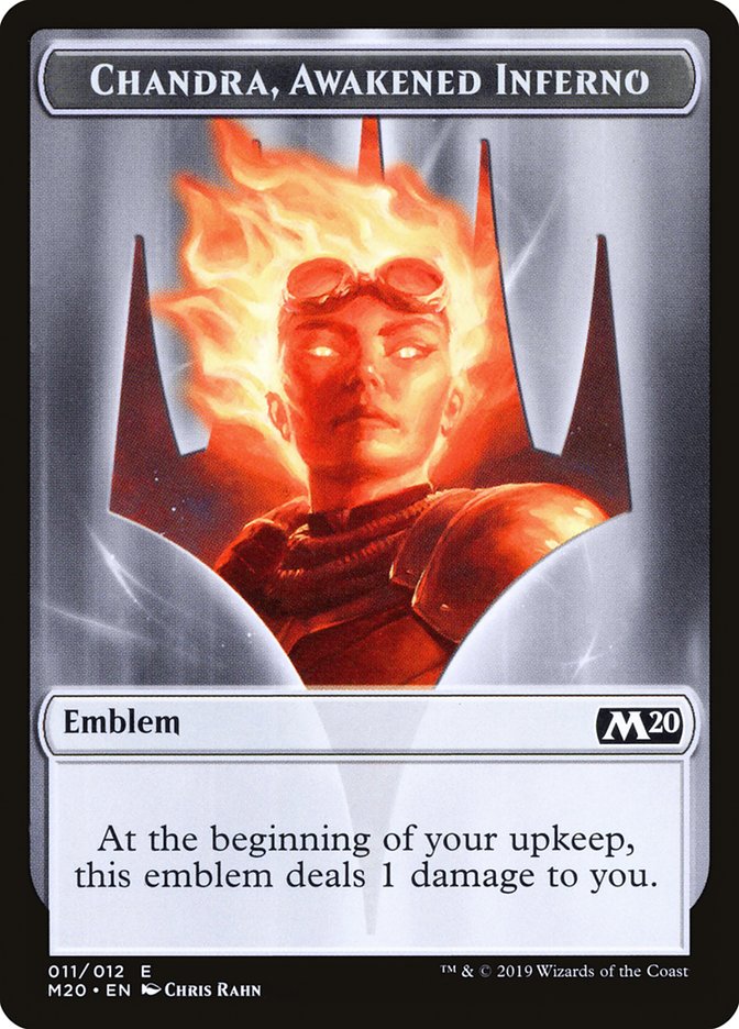Emblem - Chandra, Awakened Inferno [Core Set 2020 Tokens] | Card Citadel