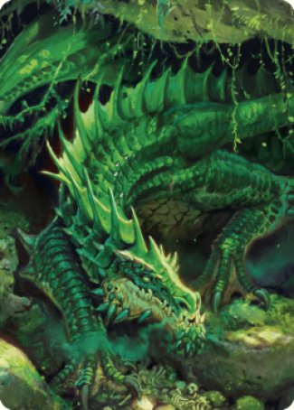 Lurking Green Dragon Art Card [Commander Legends: Battle for Baldur's Gate Art Series] | Card Citadel