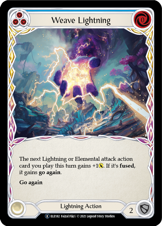 Weave Lightning (Blue) [U-ELE182] Unlimited Rainbow Foil | Card Citadel