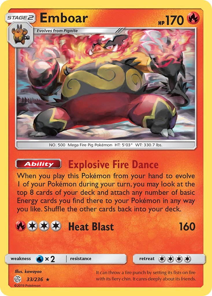 Emboar (33/236) [Sun & Moon: Cosmic Eclipse] | Card Citadel