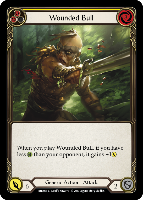 Wounded Bull (Yellow) [RNR021-C] (Rhinar Hero Deck)  1st Edition Normal | Card Citadel