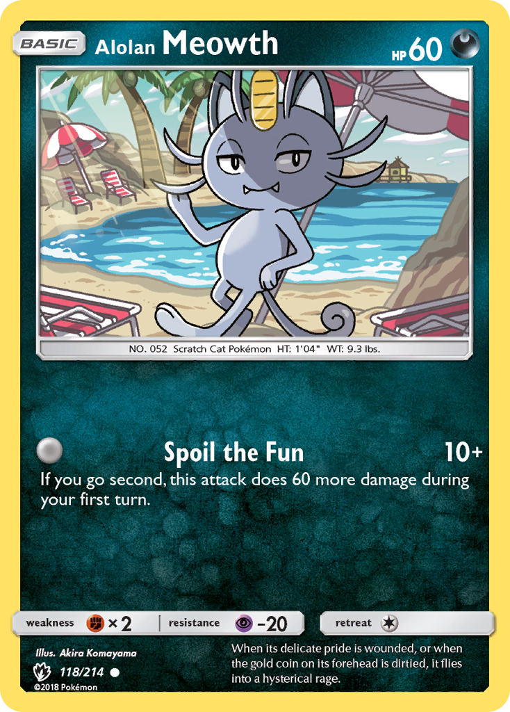 Alolan Meowth (118/214) [Sun & Moon: Lost Thunder] | Card Citadel