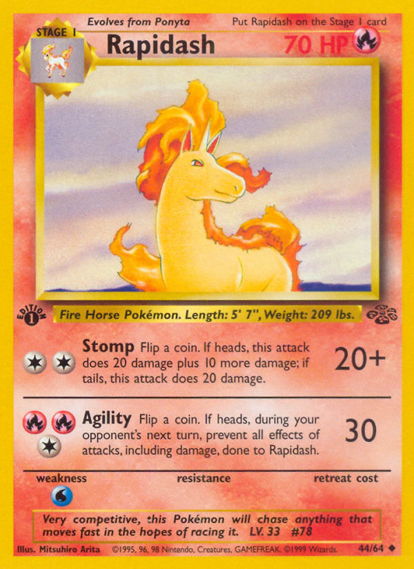 Rapidash (44/64) [Jungle 1st Edition] | Card Citadel