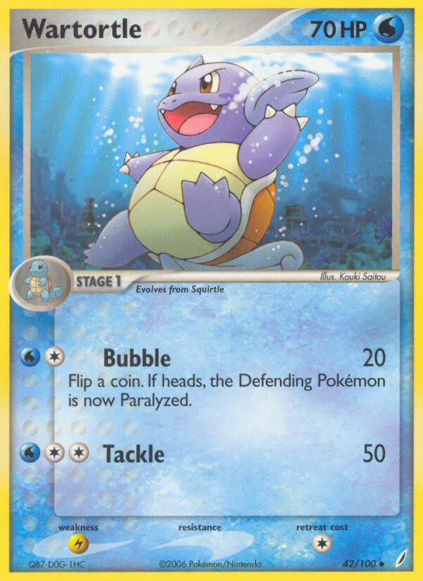 Wartortle (42/100) [EX: Crystal Guardians] | Card Citadel