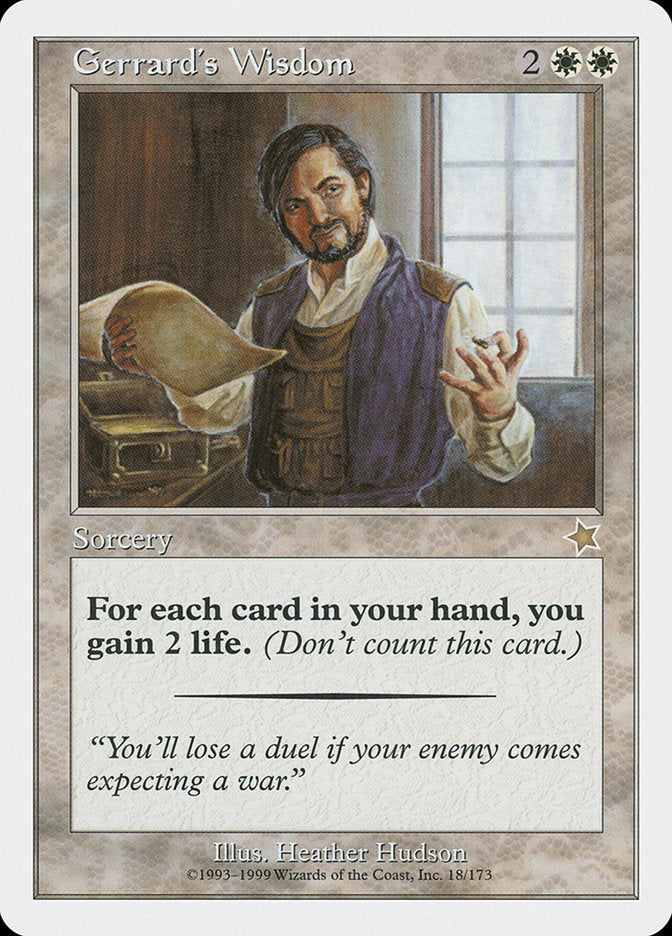 Gerrard's Wisdom [Starter 1999] | Card Citadel