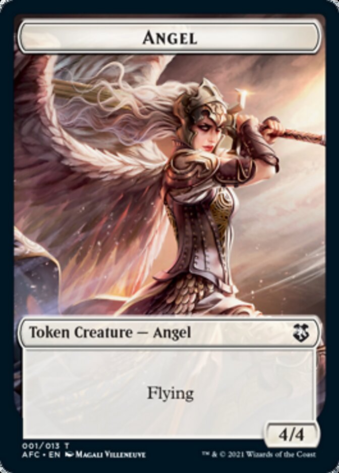 Angel // Saproling Double-sided Token [Dungeons & Dragons: Adventures in the Forgotten Realms Commander Tokens] | Card Citadel