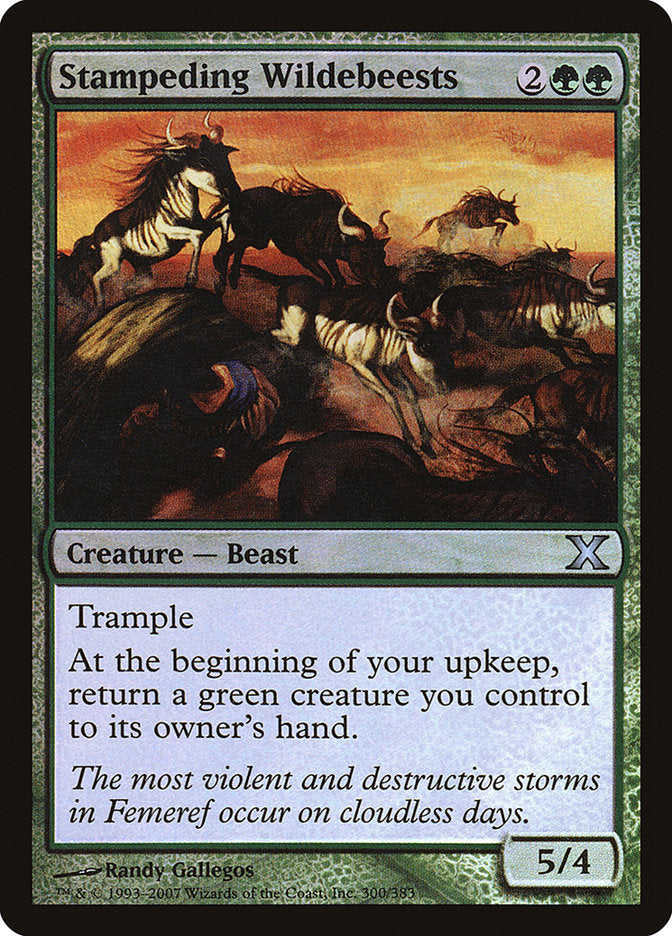 Stampeding Wildebeests (Premium Foil) [Tenth Edition] | Card Citadel