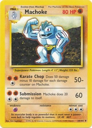 Machoke (34/102) [Base Set Unlimited] | Card Citadel