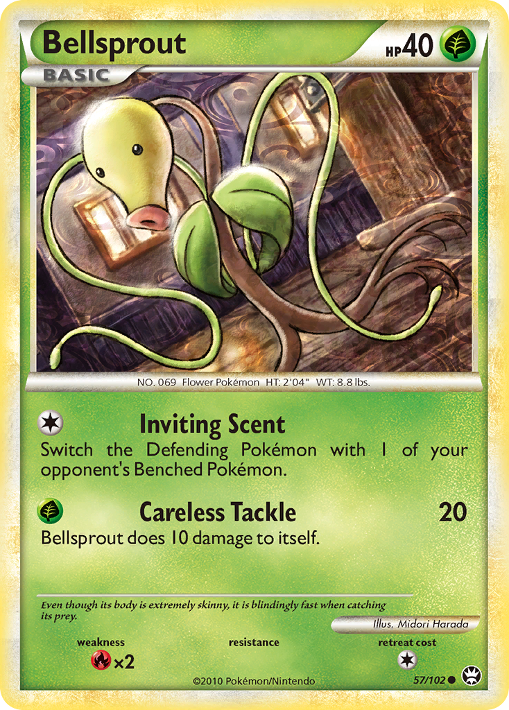 Bellsprout (57/102) [HeartGold & SoulSilver: Triumphant] | Card Citadel