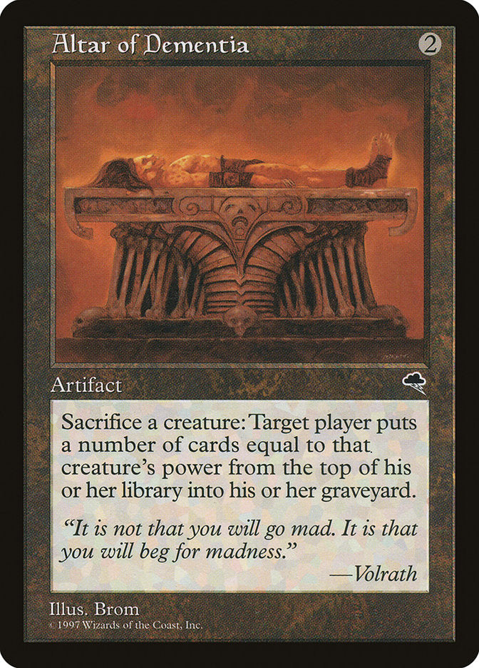 Altar of Dementia [Tempest] | Card Citadel