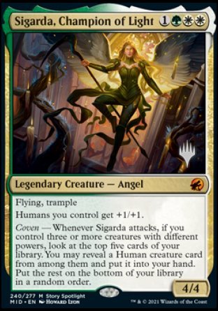 Sigarda, Champion of Light (Promo Pack) [Innistrad: Midnight Hunt Promos] | Card Citadel