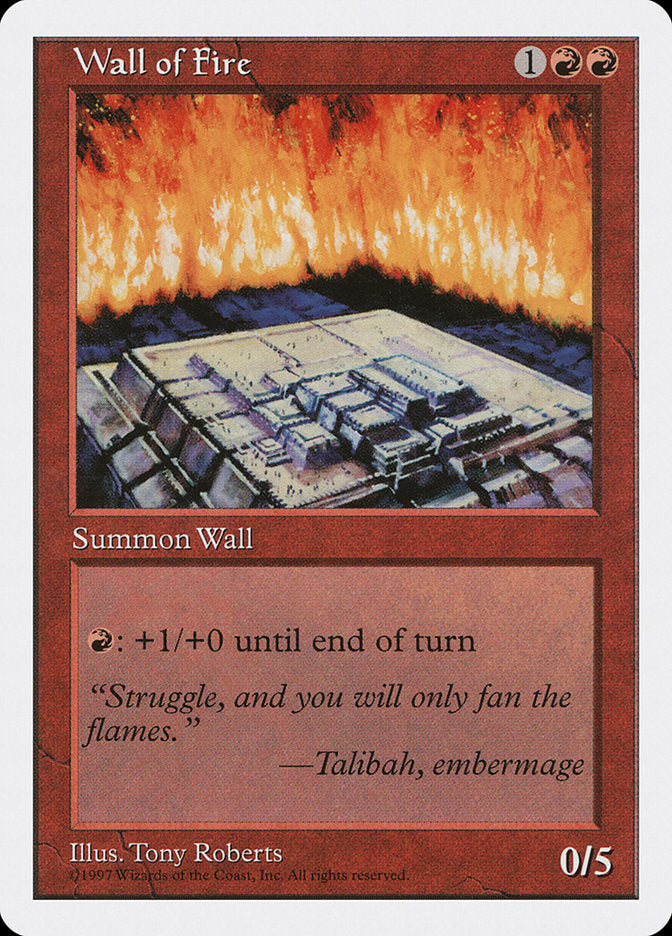 Wall of Fire [Fifth Edition] | Card Citadel