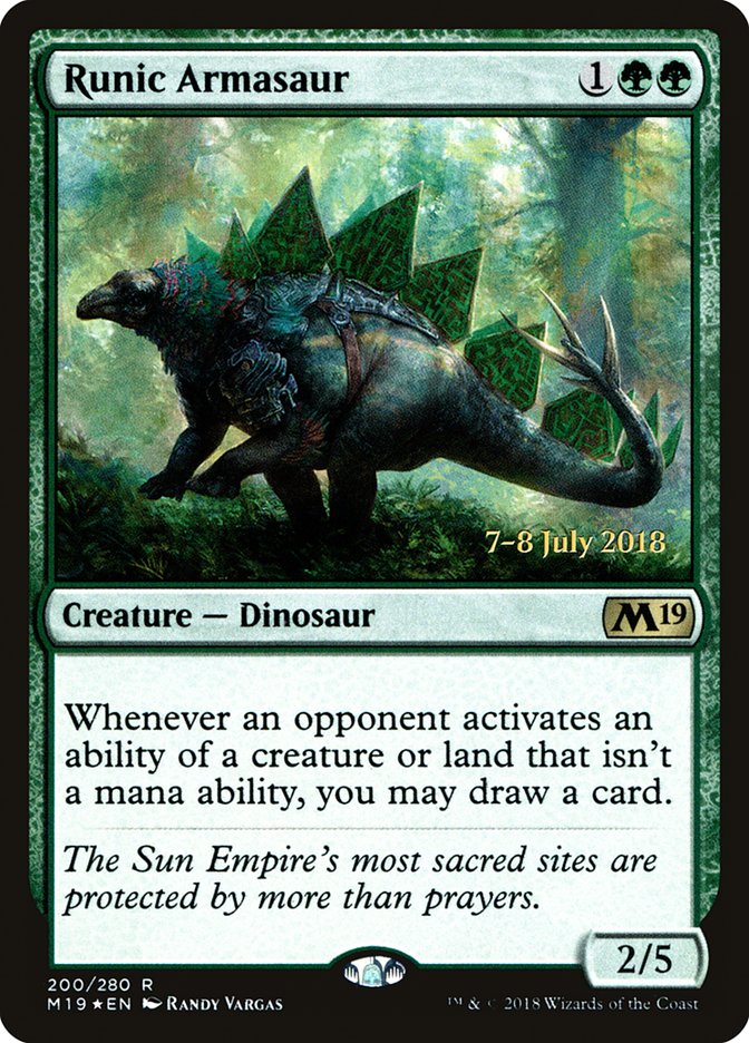 Runic Armasaur [Core Set 2019 Promos] | Card Citadel