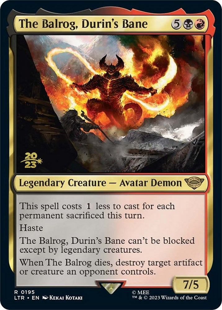 The Balrog, Durin's Bane [The Lord of the Rings: Tales of Middle-Earth Prerelease Promos] | Card Citadel