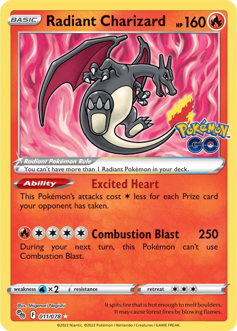 Radiant Charizard (011/078) [Pokémon GO] | Card Citadel