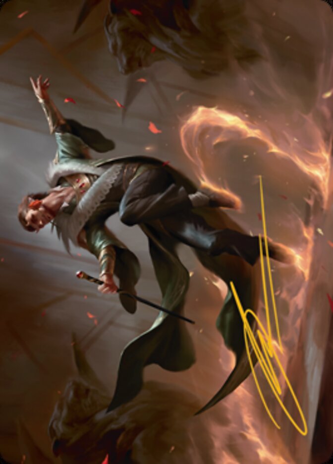 Fleetfoot Dancer Art Card (Gold-Stamped Signature) [Streets of New Capenna Art Series] | Card Citadel