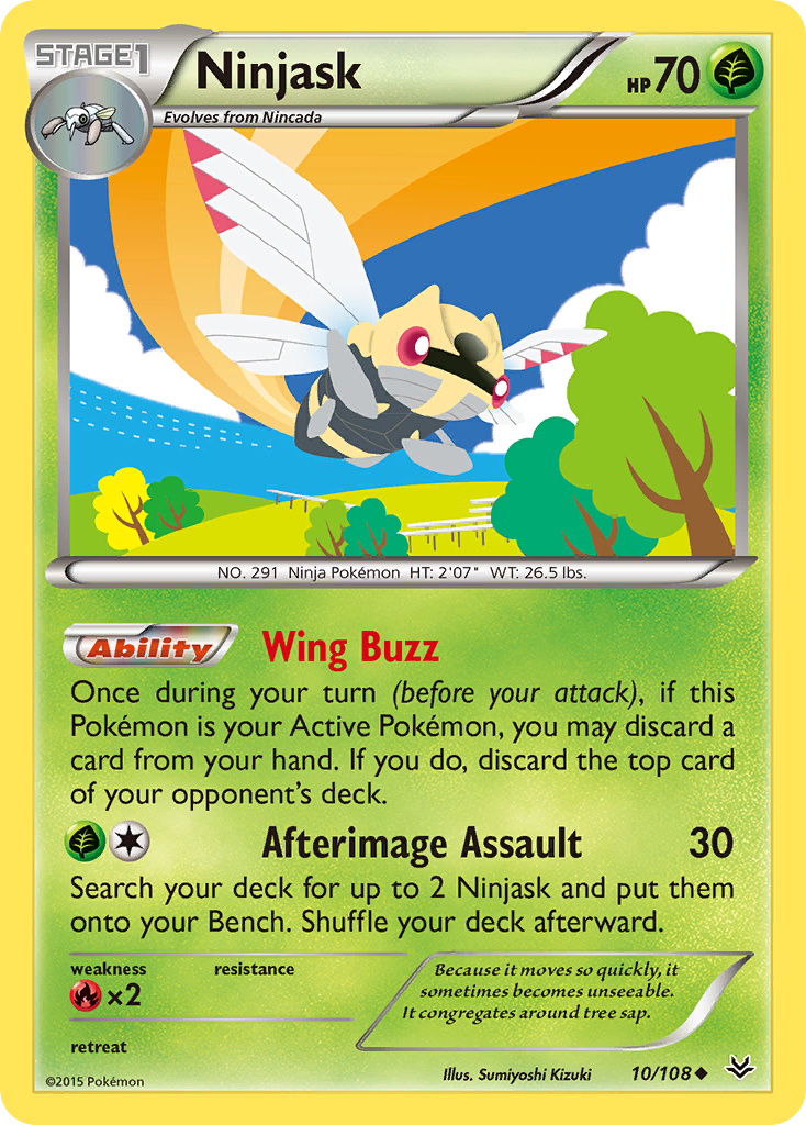 Ninjask (10/108) [XY: Roaring Skies] | Card Citadel