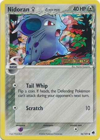 Nidoran (56/101) (Female) (Delta Species) (Stamped) [EX: Dragon Frontiers] | Card Citadel